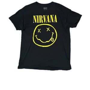 Black and Yellow Nirvana Graphic Tee